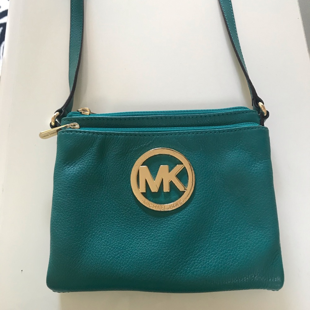 Michael Kors teal Crossbody